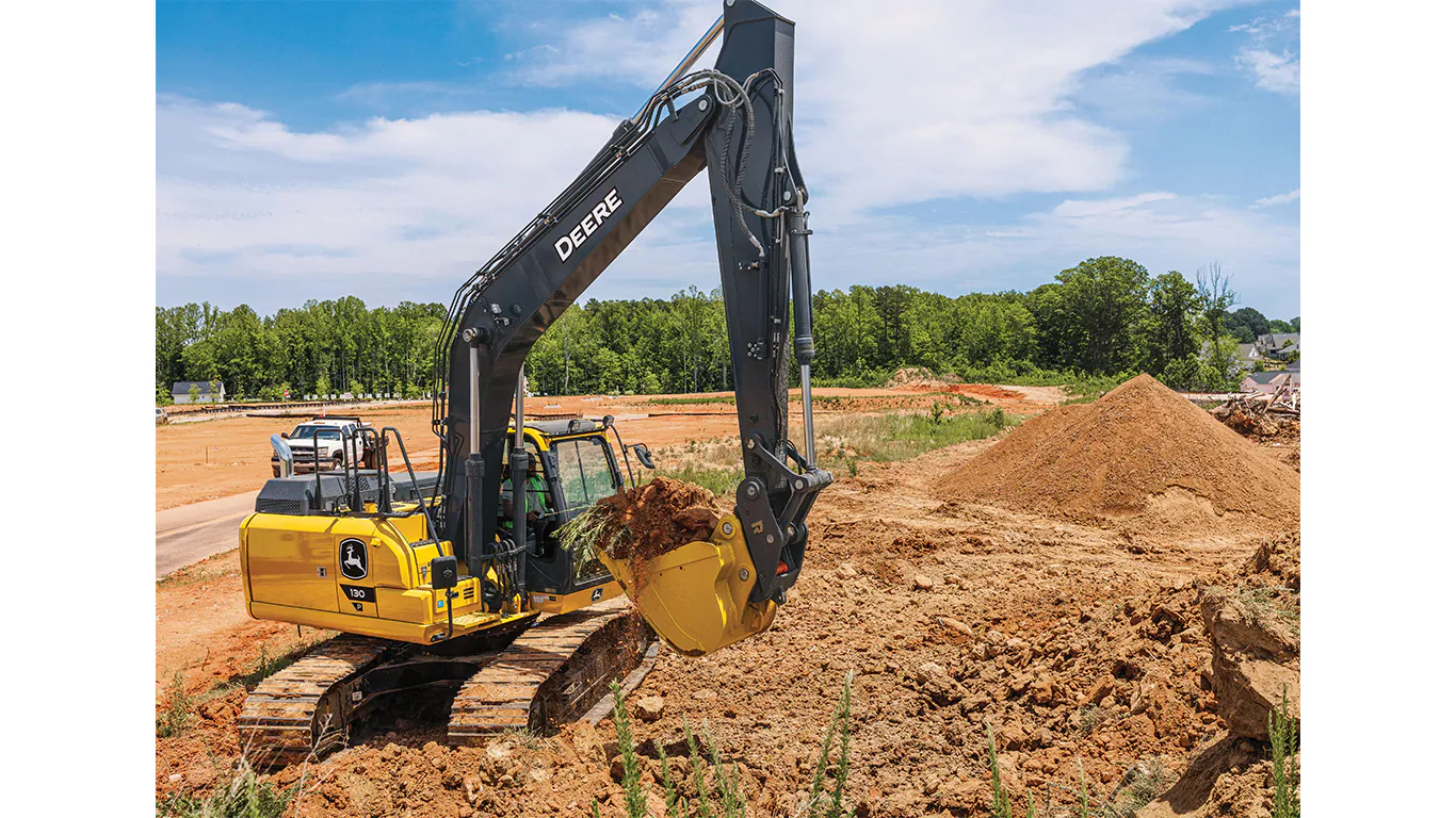 New JOHN DEERE 130 P-Tier Mid-Size Excavator at Papé Machinery Construction & Forestry Handling