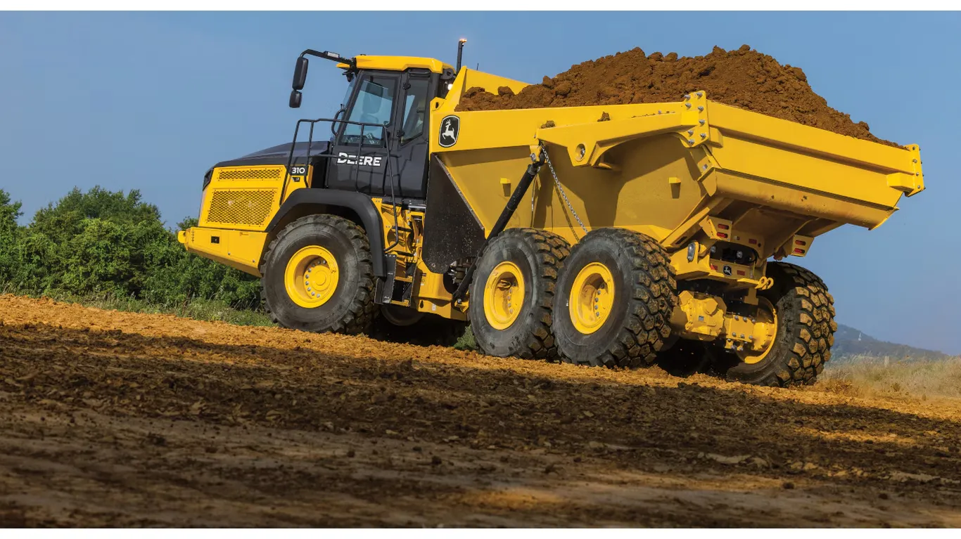 New JOHN DEERE 310 P-Tier Articulated Dump Truck at Papé Machinery Construction & Forestry Handling