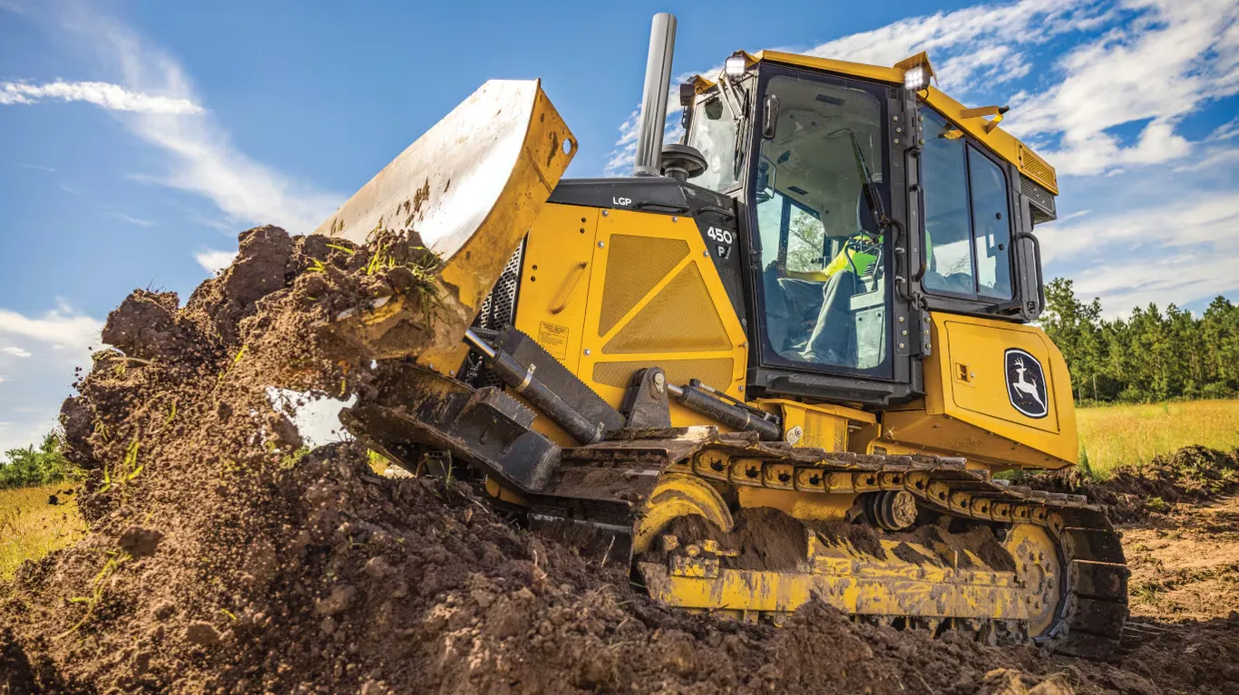 New JOHN DEERE 450 P-Tier Dozer at Papé Machinery Construction & Forestry Handling