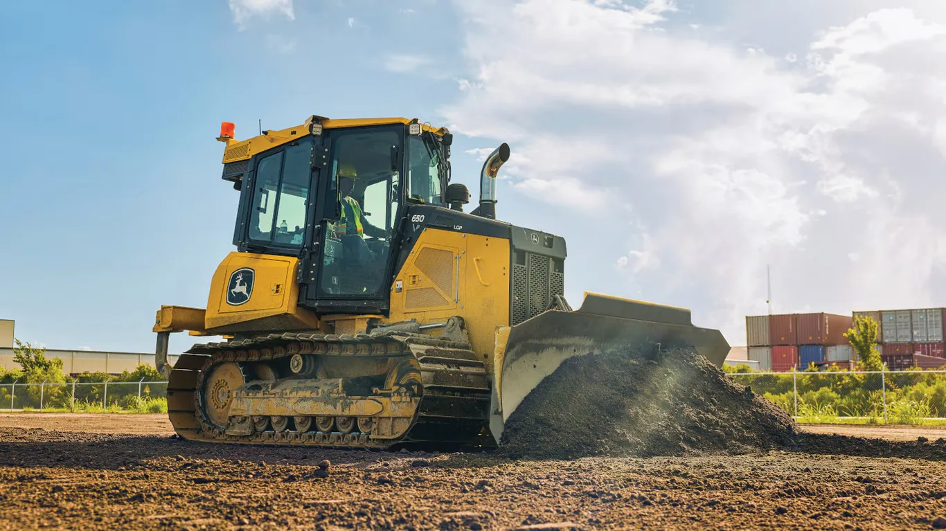 New JOHN DEERE 650 P-Tier Dozer at Papé Machinery Construction & Forestry Handling