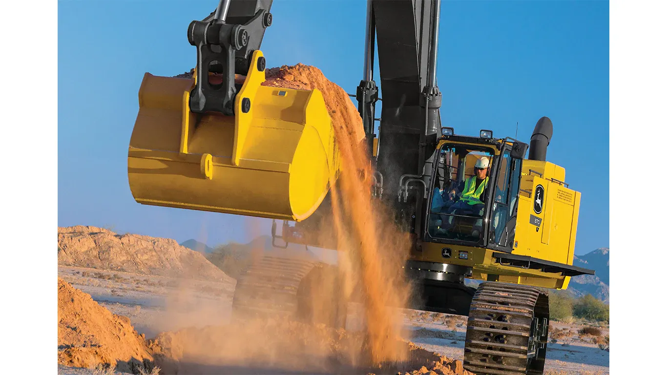 New JOHN DEERE 870 P-Tier Large Excavator at Papé Machinery Construction & Forestry Handling