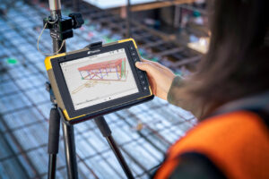 Topcon FC-6400 field controller used for construction layout and surveying workflows